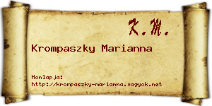 Krompaszky Marianna névjegykártya