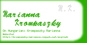 marianna krompaszky business card